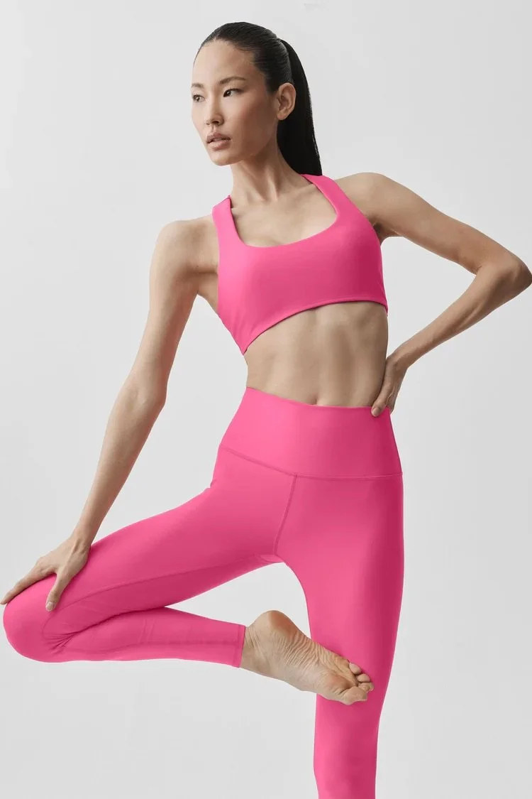 ヨガ・ピラティス Alo Yoga Slit Bra paradise pink S ヨガ